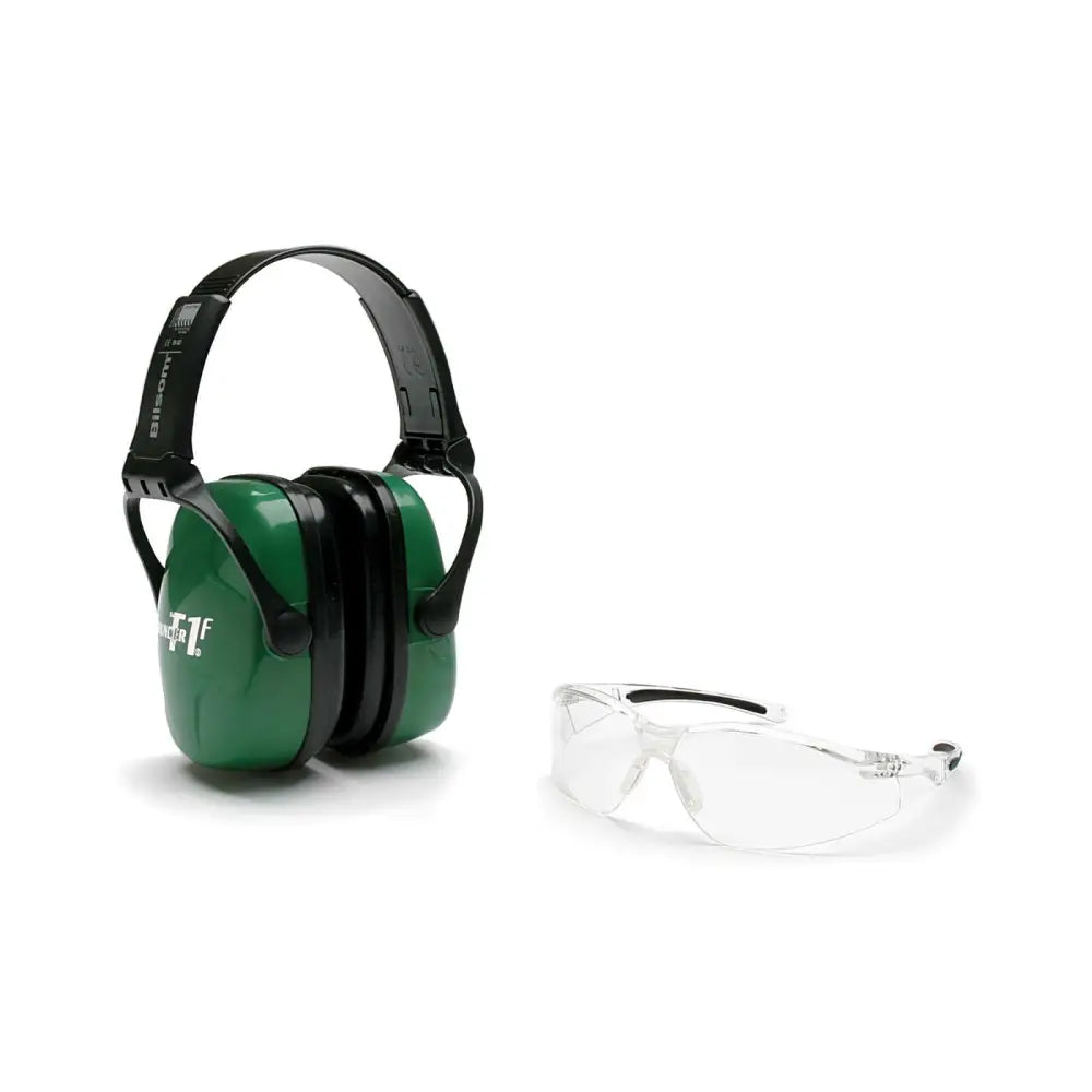 Howard Leight Adult Shooting Combo Kit - Green Earmuff and Safety Glasses