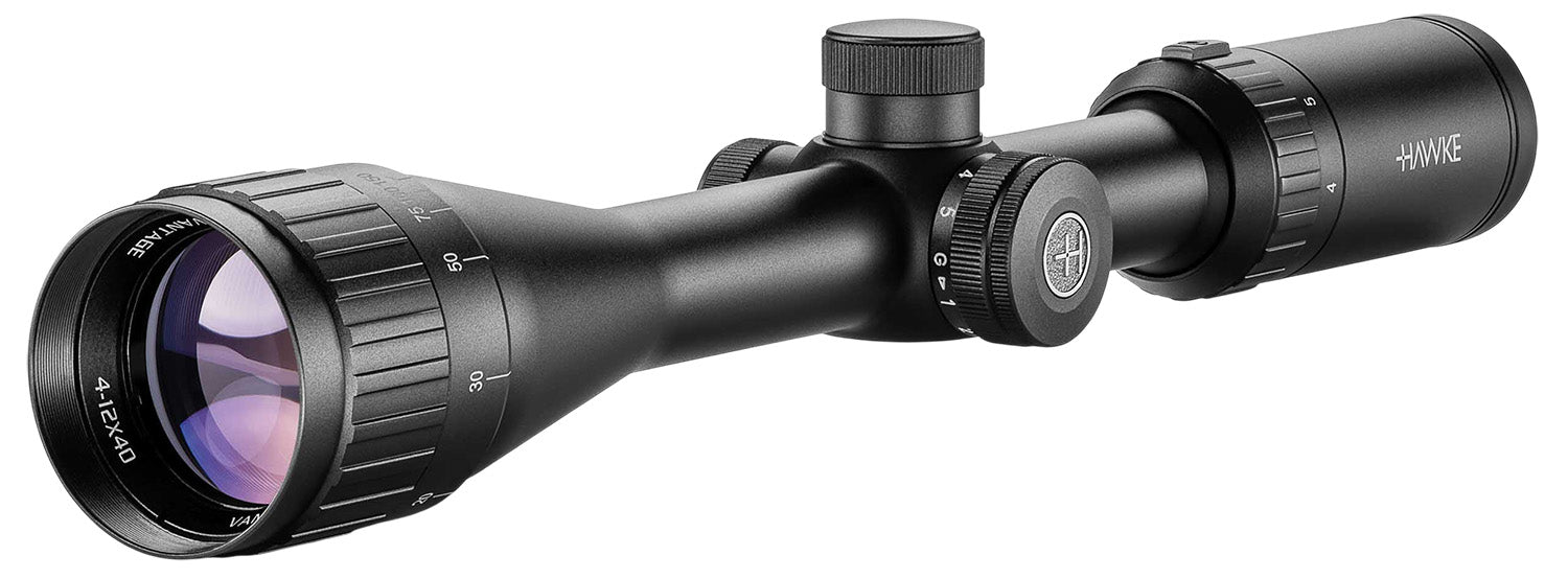 Hawke Sport Optics Vantage IR Riflescope 4-12x40mm 1" Tube Illuminated Rimfire 17 HMR Reticle Black