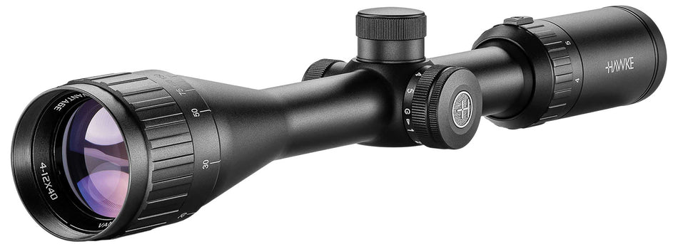 Hawke Sport Optics Vantage IR Riflescope 4-12x40mm 1" Tube Illuminated Rimfire 22 WMR Reticle Black
