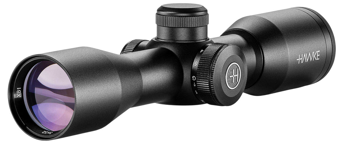 Hawke Sport Optics 12211 XB Riflescope Black 3x32mm 1-Inch Tube Illuminated Red/Green XB SR Reticle