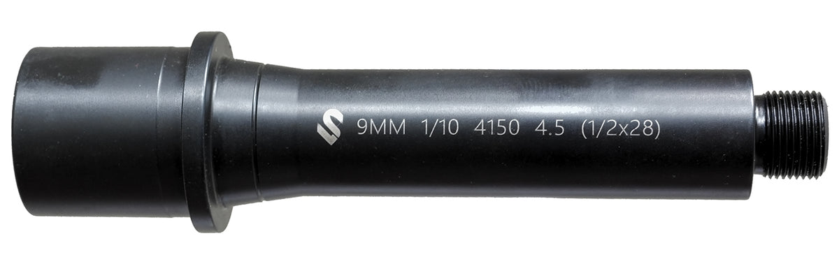 L&S LS9MM45-28 AR9 4.5" Nitride Barrel 1/2x28 Thread