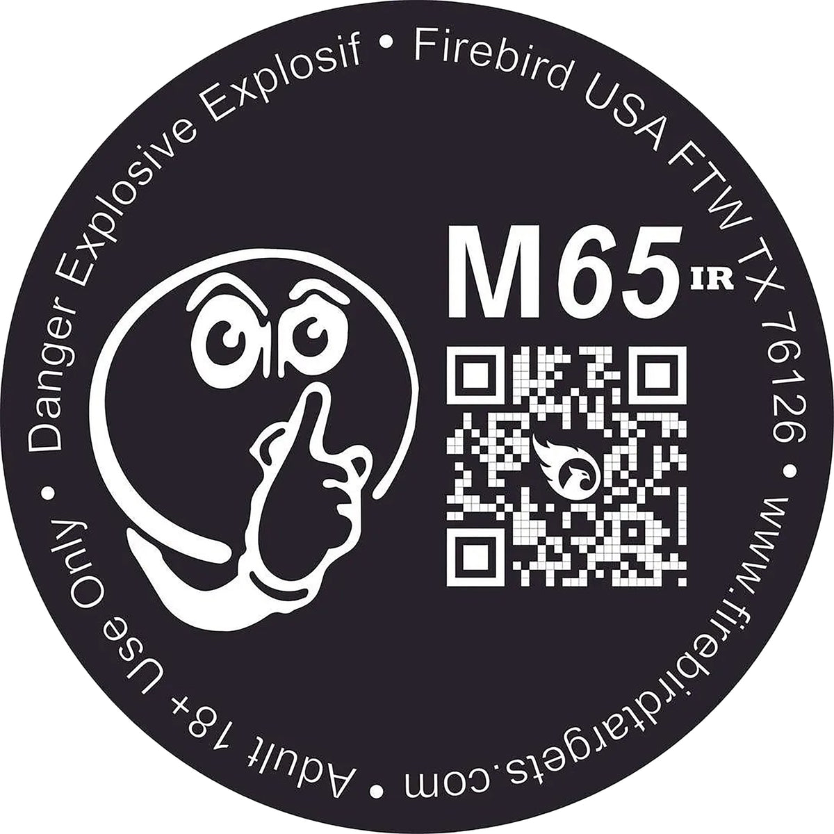 Firebird USA M65IR Impact Enhancement Reactive Target Flash/Smoke/Sound Universal Firearm 65mm 10 Pack