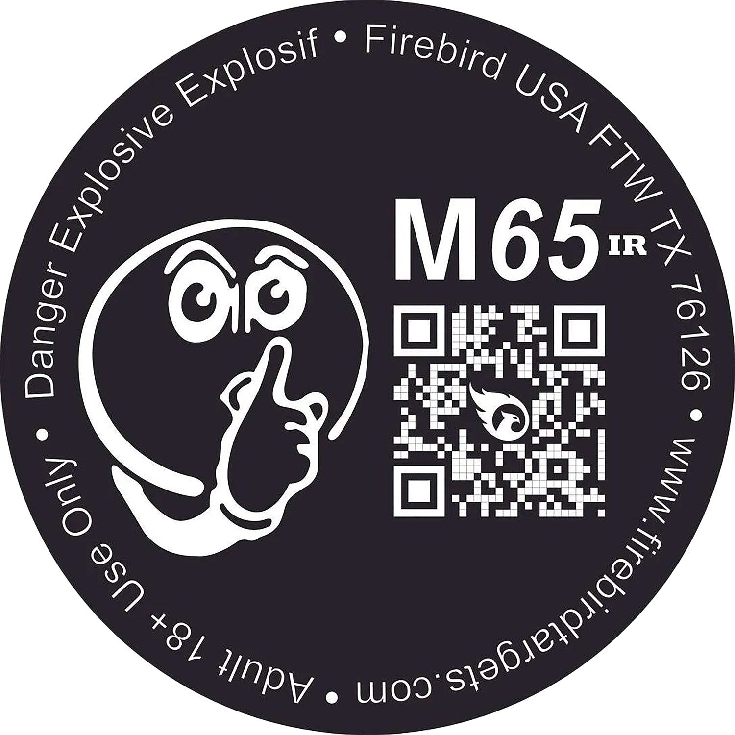 Firebird USA M65IR Impact Enhancement Reactive Target Flash/Smoke/Sound Universal Firearm 65mm 10 Pack