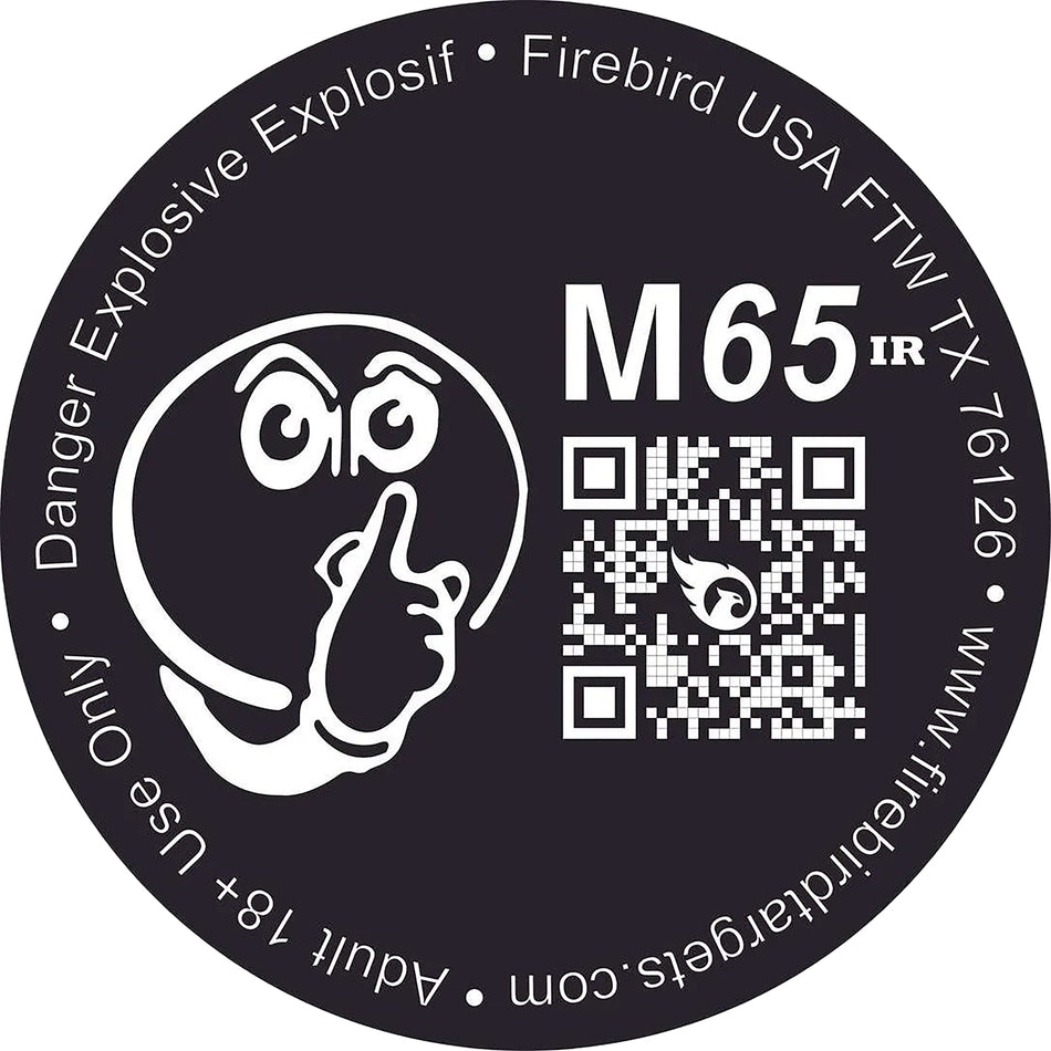 Firebird USA M65IR Impact Enhancement Reactive Target Flash/Smoke/Sound Universal Firearm 65mm 10 Pack