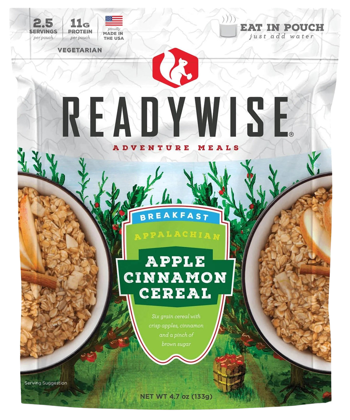 Wise Foods RW05802 Apple Cinnamon Cereal 2.5-Serving Pouch 6 Per Case