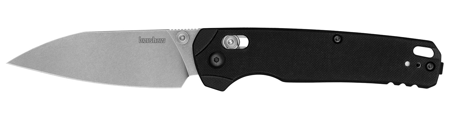 Kershaw 6110 Bel Air XL 3.40" Folding Plain Stonewashed CPM MagnaCut Steel Blade Black Textured G10 Handle