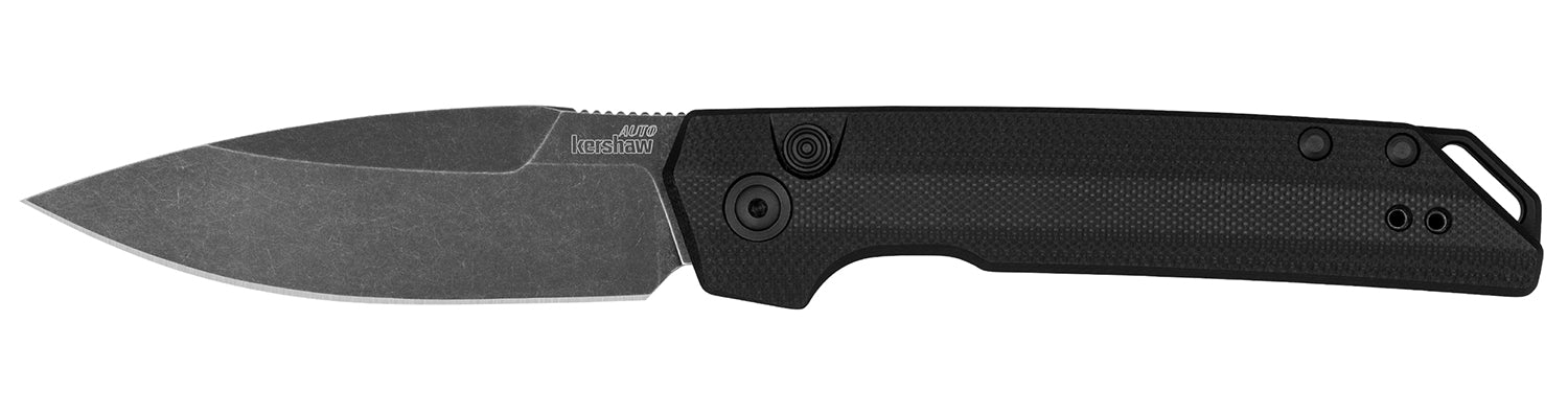 Kershaw 7038G10 Launch Iridium Automatic 3.45" Folding Plain Black Oxide Blackwash CPM MagnaCut Blade Black Aluminum/G10 Handle