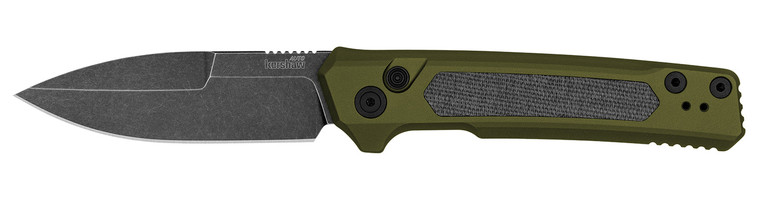 Kershaw 7205 Launch 22 Automatic 3.45" Folding Spear Point Plain CPM MagnaCut Steel Blade OD Green Aluminum Handle