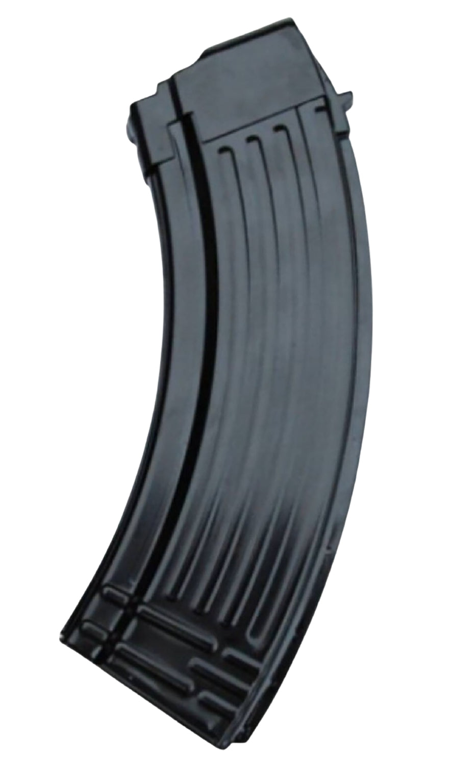 Global Ordnance 30-Round Fully Ribbed 7.62x39mm AK-47 Black Steel Magazine