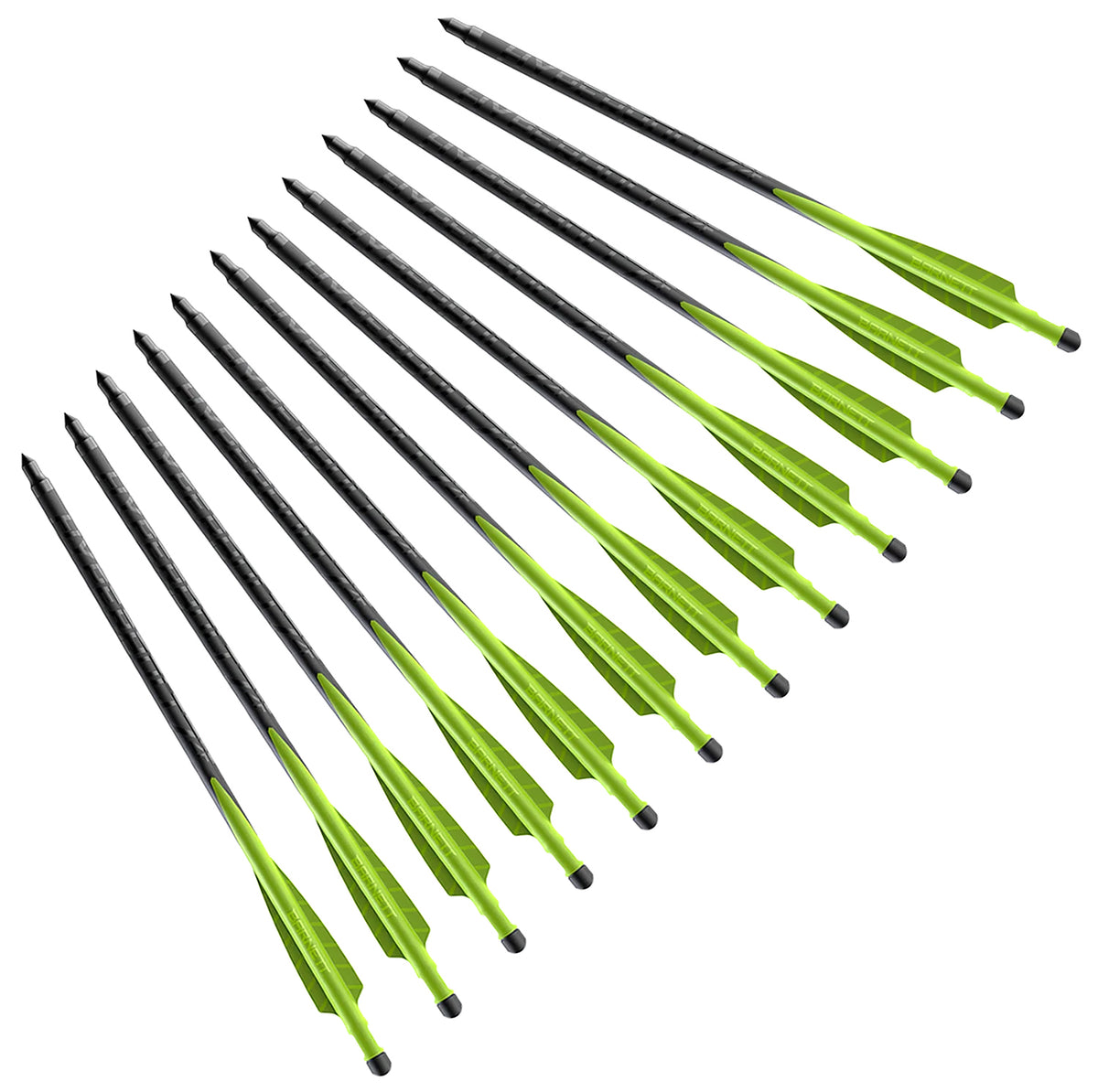 Barnett BAR50037 DeMUN Hyperbolt 2 Fletch Crossbow Bolts 12 Pack