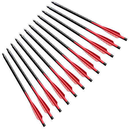 Barnett BAR50038 DeMun HyperBolt 3 Fletch Crossbow Bolts 12 Pack