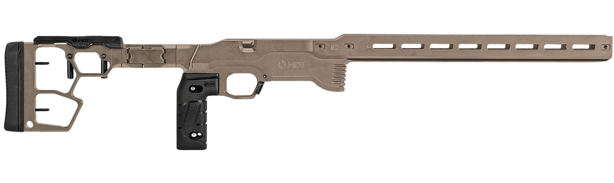 MDT ACC Premier Gen2 Chassis Cerakote FDE Aluminum Ruger American Rimfire 34.40in OAL