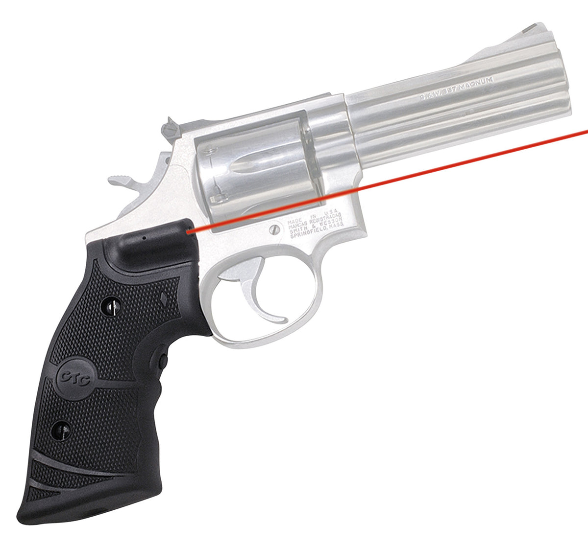 Crimson Trace 011290 Lasergrips for S&W K & L Frame Round Butt Revolvers, Red Laser 633nM 5mW, Black Polymer