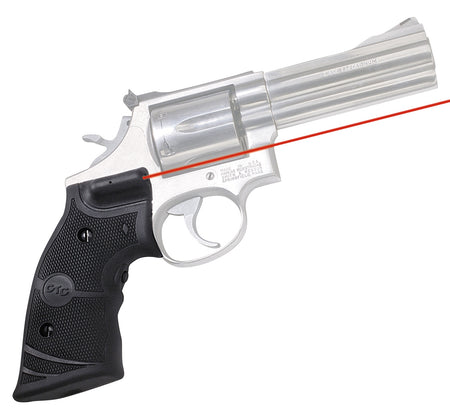Crimson Trace 011290 Lasergrips for S&W K & L Frame Round Butt Revolvers, Red Laser 633nM 5mW, Black Polymer