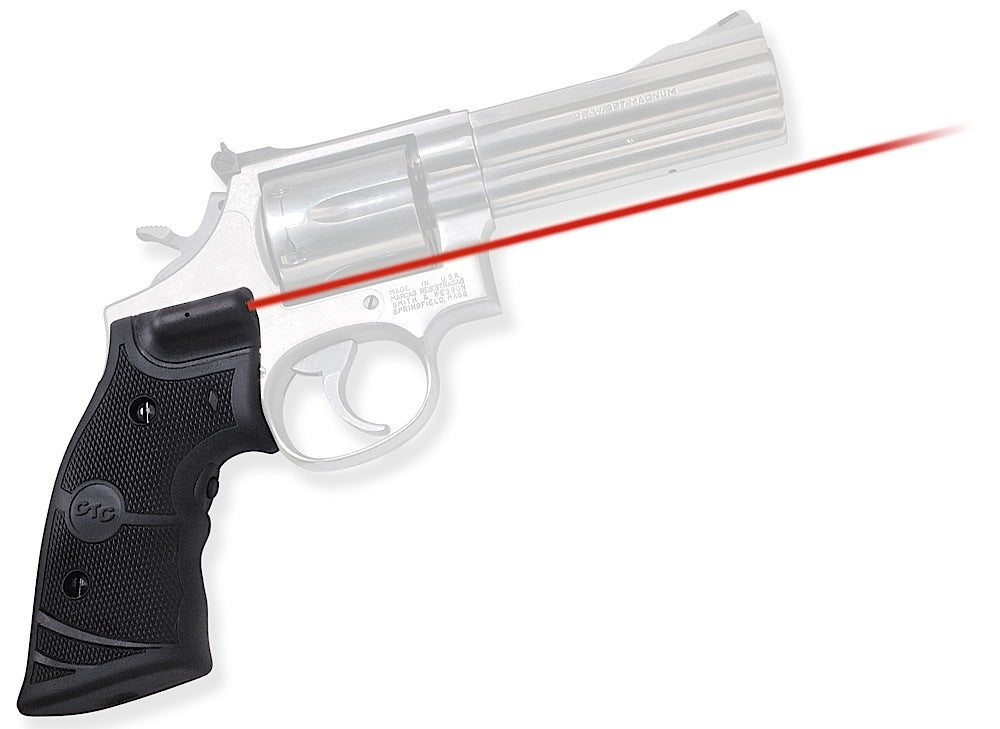 Crimson Trace 011280 Lasergrips for S&W K & L Frame Square Butt Revolvers, Red Laser 633nM 5mW, Black Polymer