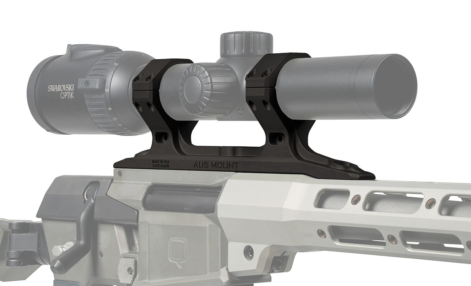 Q 100-360 AUS Mount 30mm Direct Mini Fix Optic Mount Black