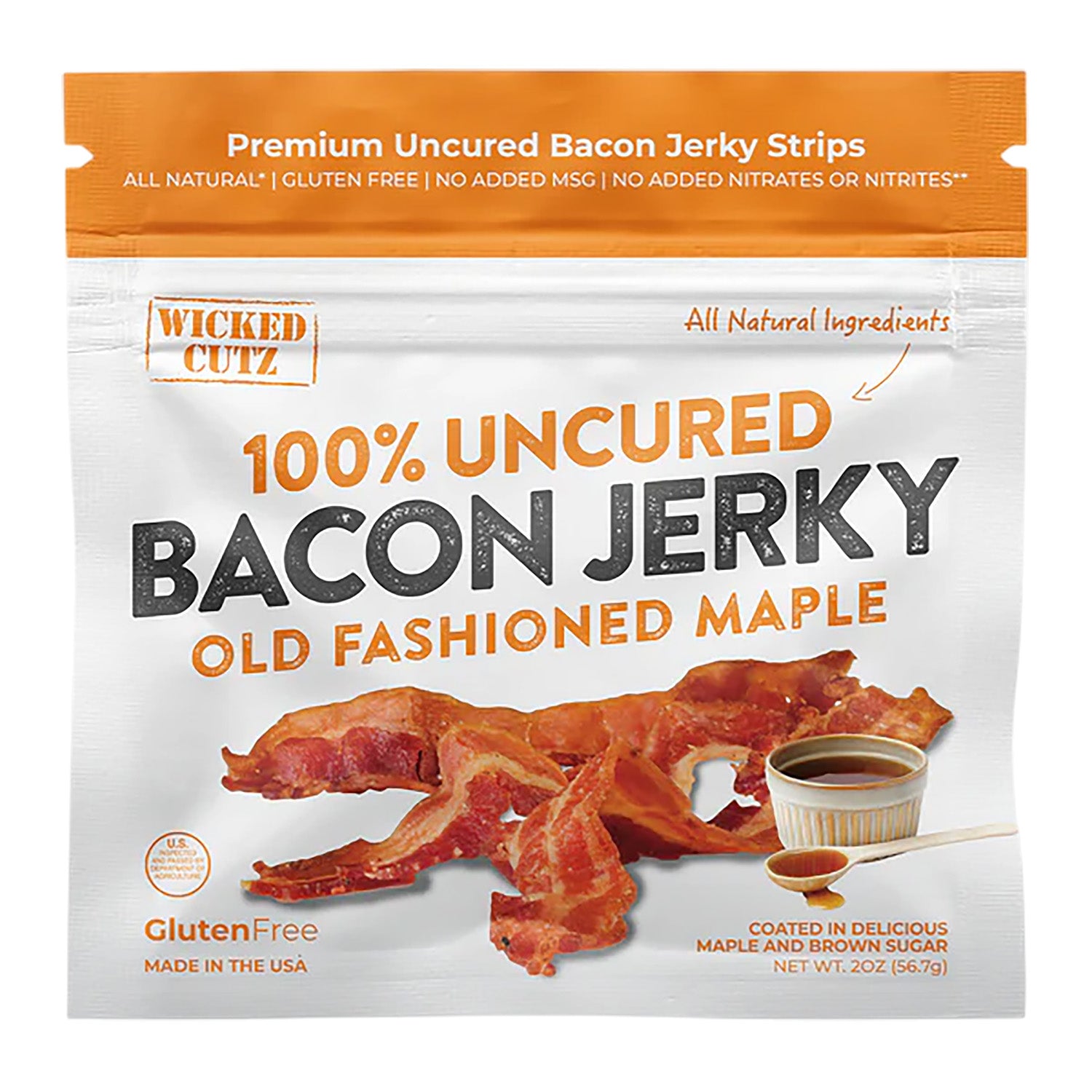Wicked Cutz WCPJ02MA Old Fashioned Maple Bacon Snack Pack 10 Count