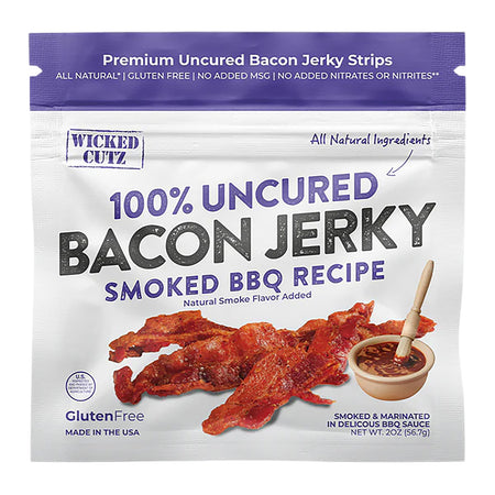 Wicked Cutz WCPJ02BQ Smoked BBQ Bacon Snack Pack 10 Count