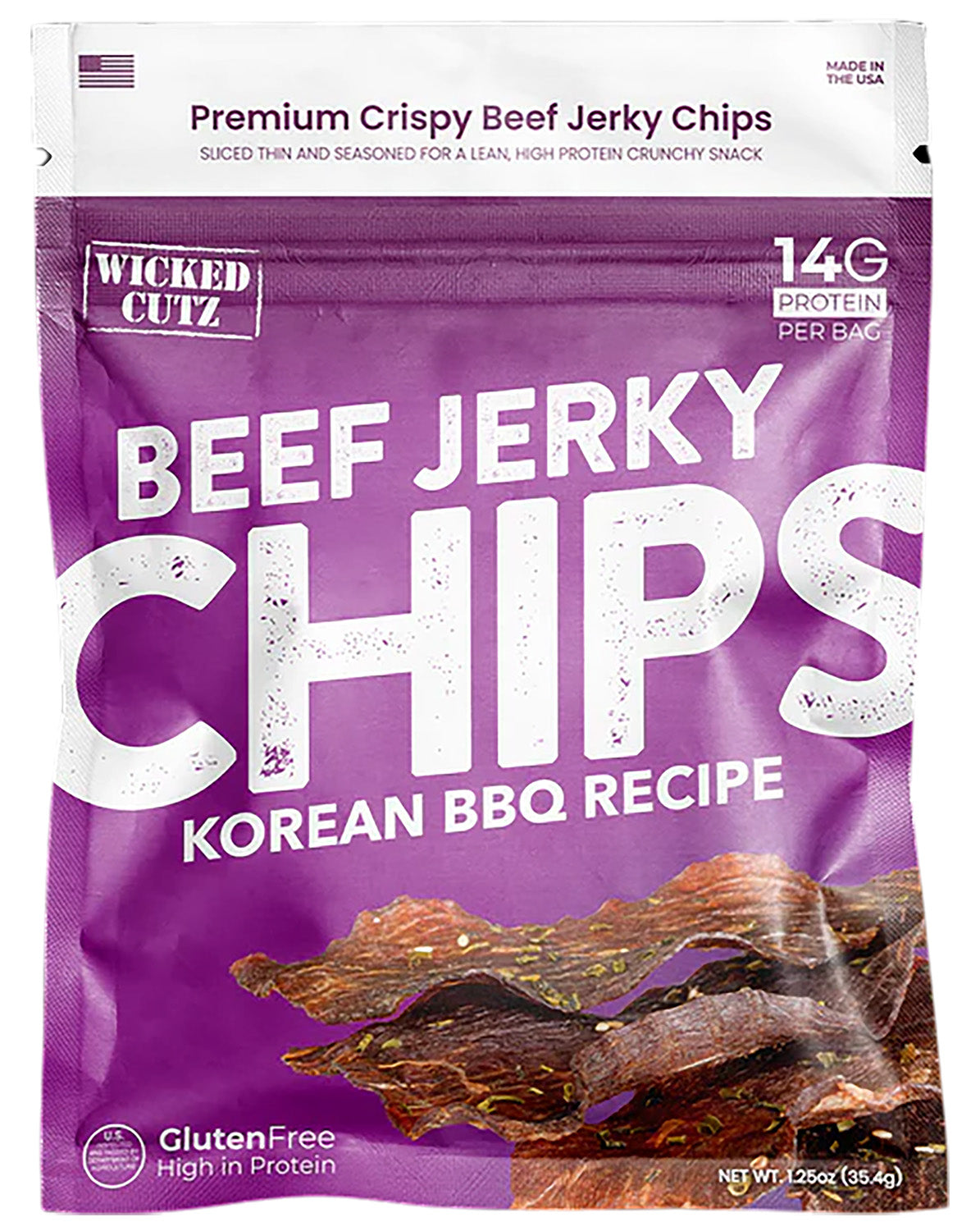 Wicked Cutz WCBC01KB Korean BBQ Jerky Chips 8 Count