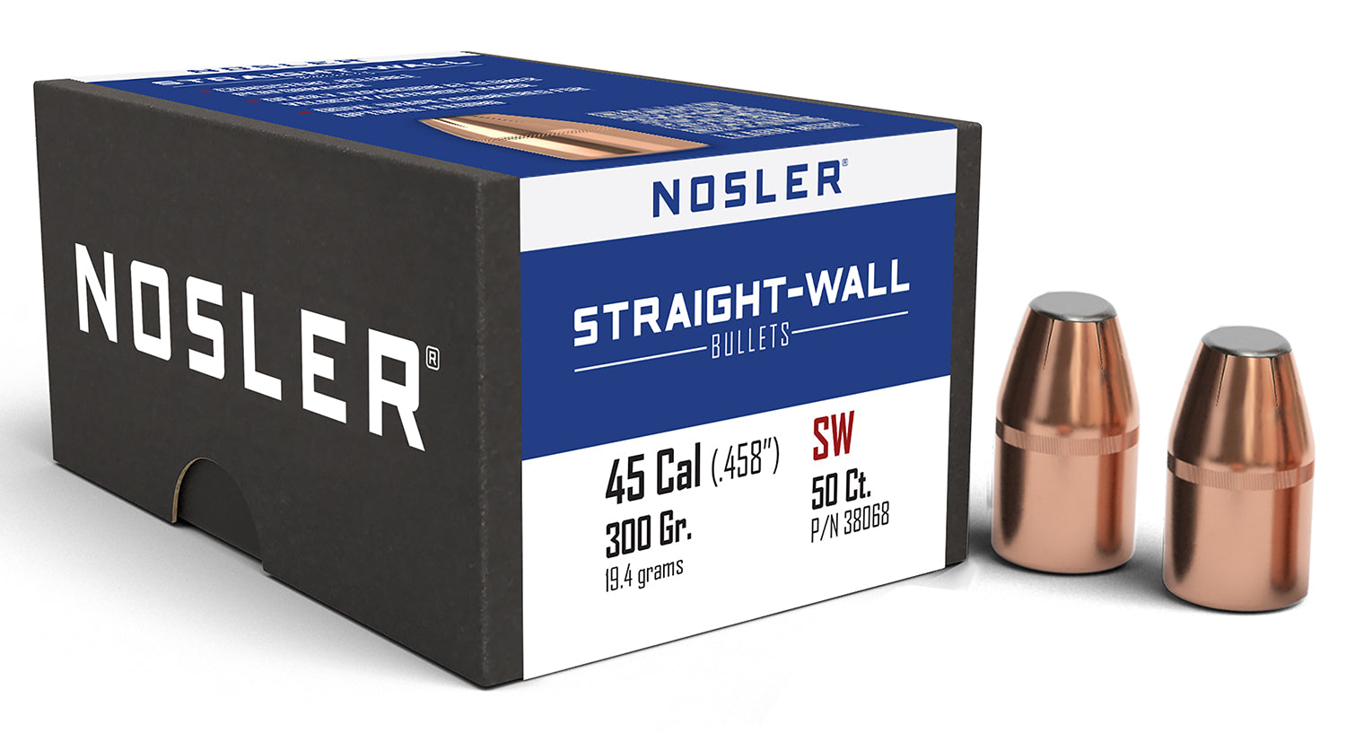 Nosler 45 Caliber .458" 300gr PP Bullets Box of 50