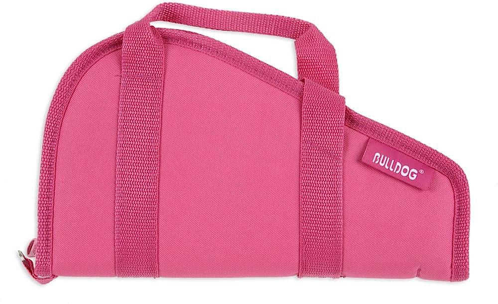 Bulldog Small Pistol Rug with Pocket and Handles Nylon Pink 12x6 Inch