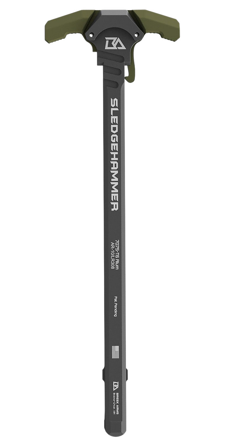 Breek Arms Sledgehammer AR-10 Ambidextrous Charging Handle Green