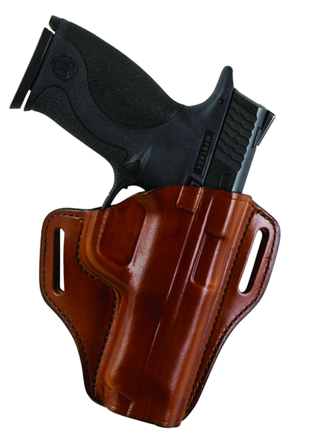 Bianchi 23966 57 Remedy OWB Holster Size 18 Tan Leather Belt Slide Fits Springfield XDS Right Hand
