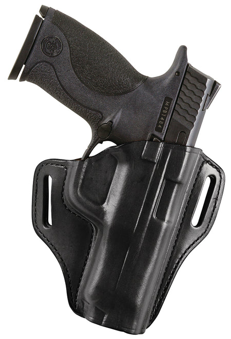 Bianchi 23998 57 Remedy OWB Holster Size 15 Black Leather Belt Slide Fits S&W M&P Shield Right Hand