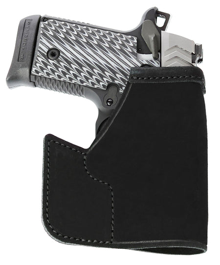 Galco PRO652B Pocket Protector Holster Black Leather Fits S&W M&P Shield/Plus/2.0 Ambidextrous