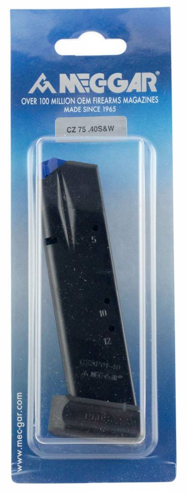 Mec-Gar CZ 75B/85B/SP-01/Shadow .40 S&W 13rd Blued Extended Magazine
