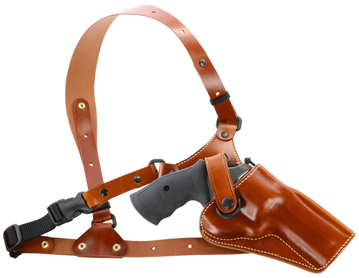 Galco GA170 Great Alaskan Chest Holster Tan Leather Shoulder/Torso Strap Fits S&W X Frame 500 4" Right Hand