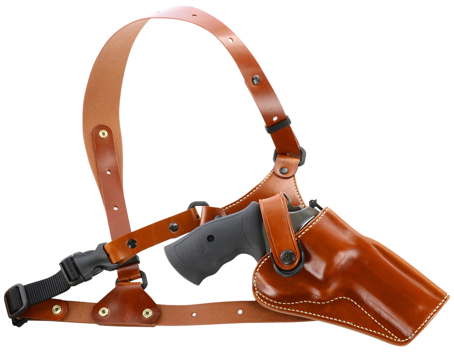 Galco GA170 Great Alaskan Chest Holster Tan Leather Shoulder/Torso Strap Fits S&W X Frame 500 4" Right Hand