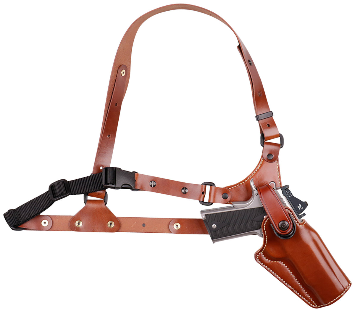 Galco GA186 Great Alaskan Chest Holster Tan Leather Fits Ruger Alaskan S&W N Frame Right Hand