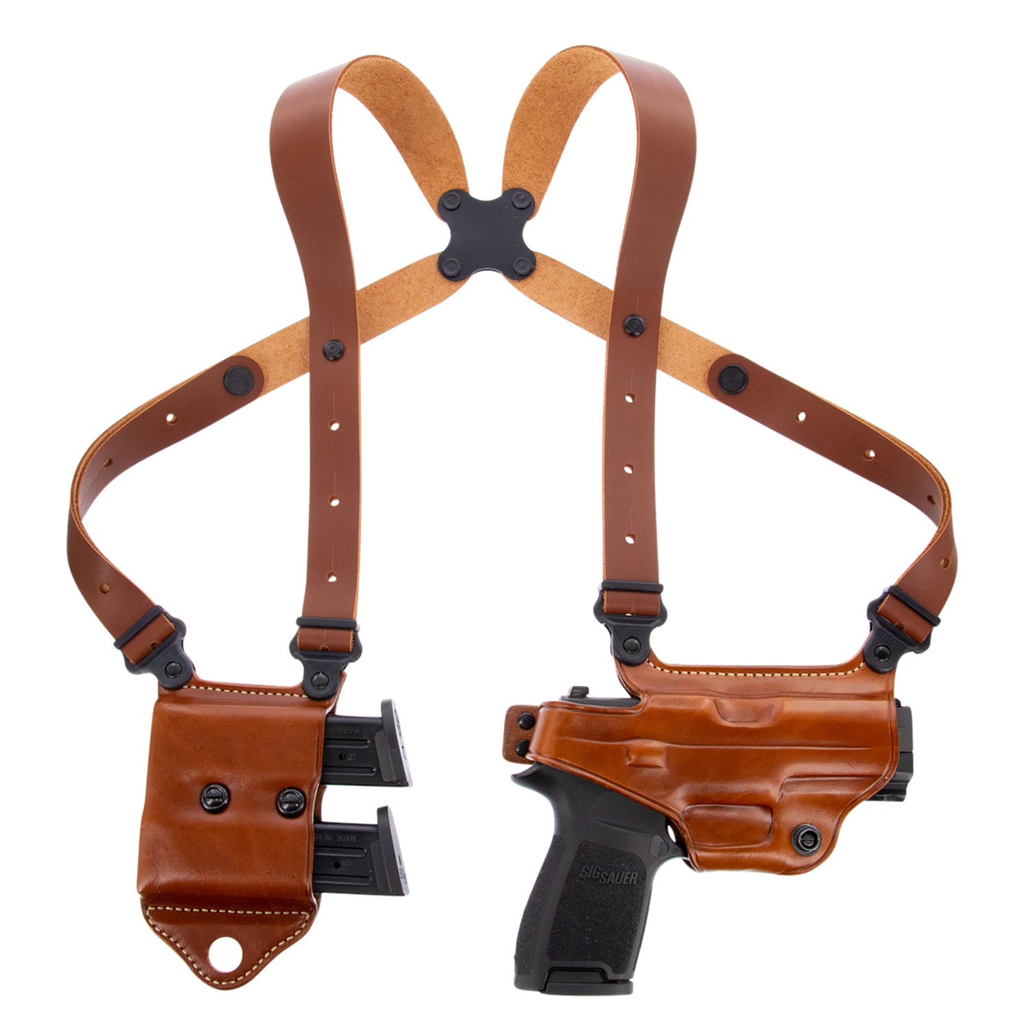 Galco MCII250 Miami Classic II Shoulder Holster System Tan Leather Fits Sig P229 P226 P228 Right Hand