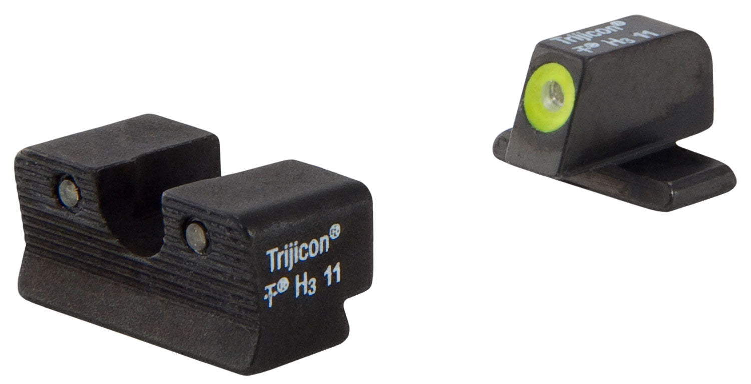 Trijicon 600751 HD Night Sight Set Green Tritium Yellow Outline Front & Green Tritium Rear for Springfield XD-S/XD-E