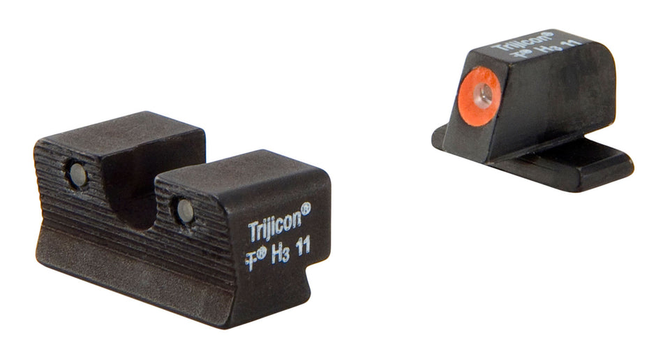 Trijicon 600752 HD Night Sight Set Green Tritium Orange Outline Front & Green Tritium Rear for Springfield XD-S/XD-E