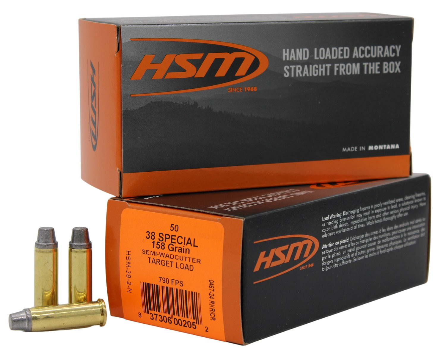 HSM  .38 Special 158 gr Wadcutter ammo