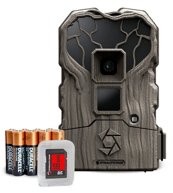 Stealth Cam QS24NGK 12MP No-Glo IR Trail Scouting Camera Combo