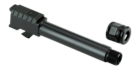 Griffin Armament Threaded Barrel, Glock 19 Gen 5, 9MM, 4.5", Black Nitride, 1/2X28 w/ Micro Carry Comp
