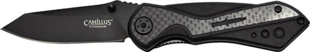 Camillus Machine Folding Knife 2.78" SS Blade Carbon Fiber Black Handle