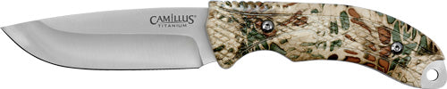 Camillus Mask Fixed Blade Knife 4" SS Drop Point Blade Camo Handle