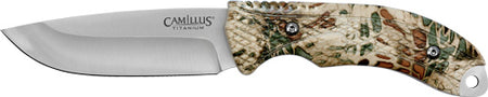 Camillus Mask Fixed Blade Knife 4" SS Drop Point Blade Camo Handle