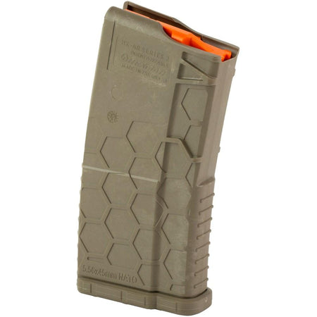 Sentry Hexmag AR-15/M4/M16 Shorty Rifle Magazine FDE with Orange Follower .223/5.56x45mm 20-Round