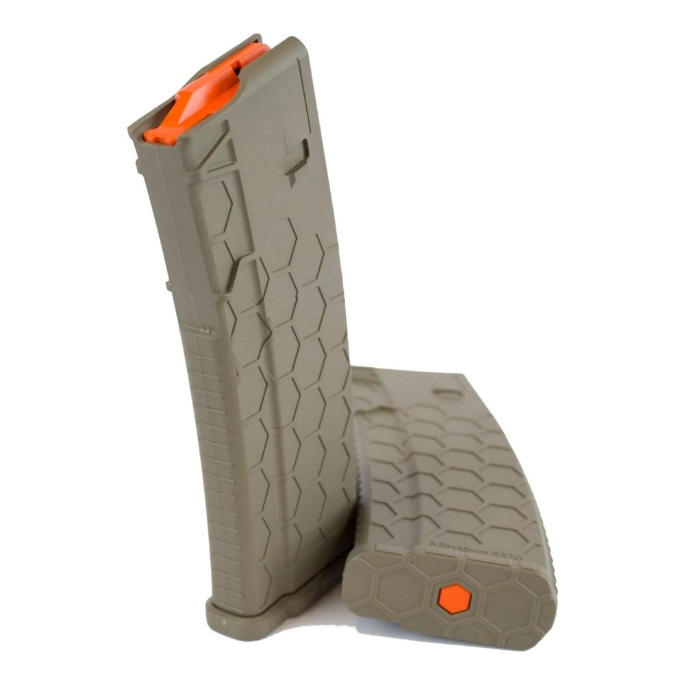 Sentry Hexmag Series 2 AR-15/M4/M16 Rifle Magazine FDE Orange Follower .223/5.56x45mm 30-Round