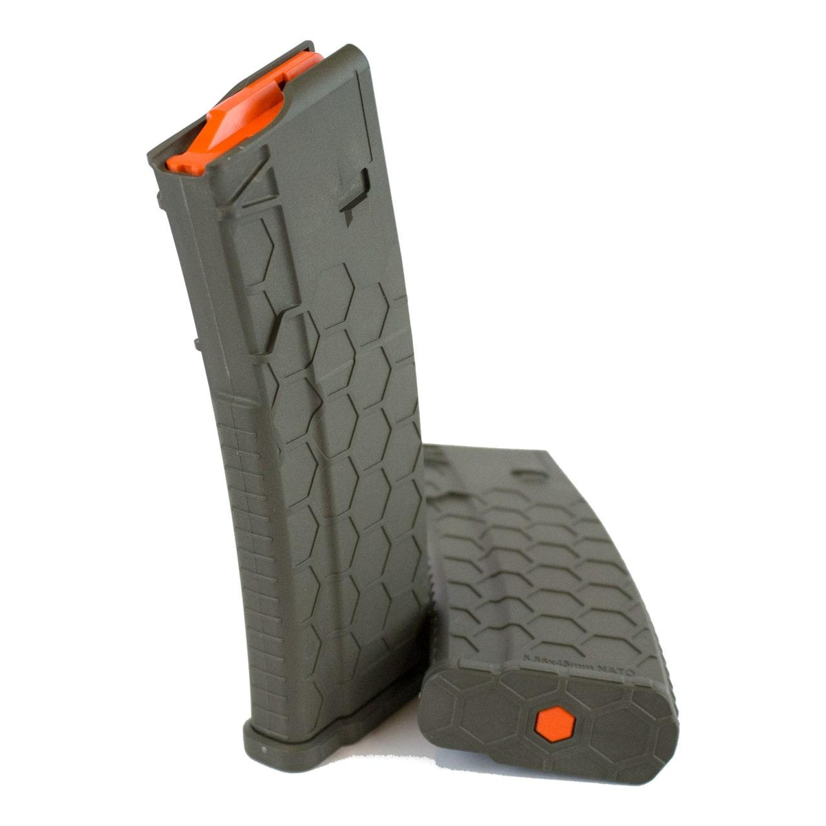 Sentry Hexmag Series 2 AR-15/M4/M16 Rifle Magazine OD Green Orange Follower .223/5.56x45mm 30-Round