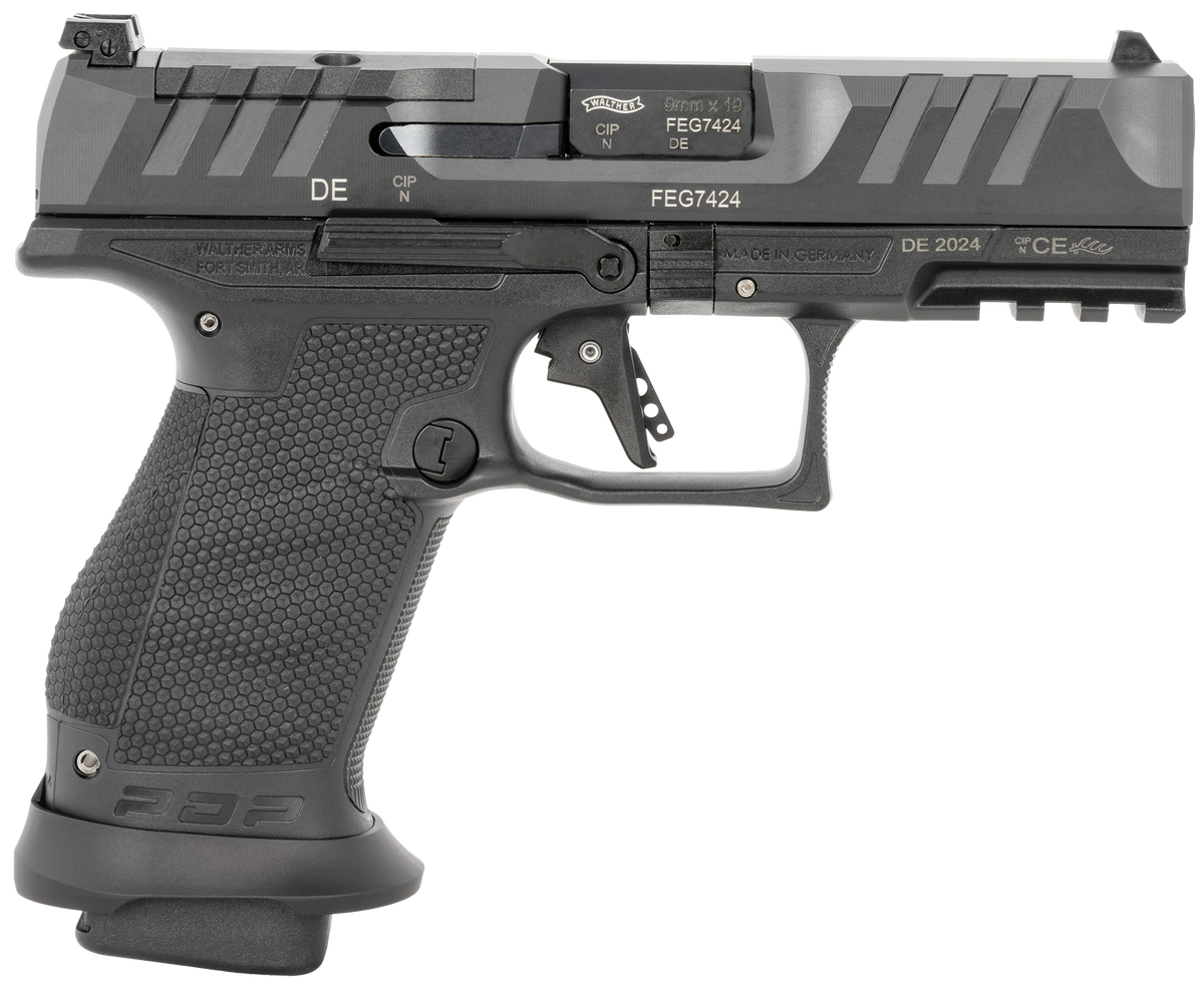 Walther Arms 2884976 PDP Pro-E 9mm 18rd 4" Black Steel Slide 18 RDS MAGS