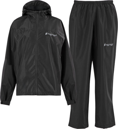 FROGG TOGGS MEN'S VAPOR RAIN SUIT BLACK SM/MD
