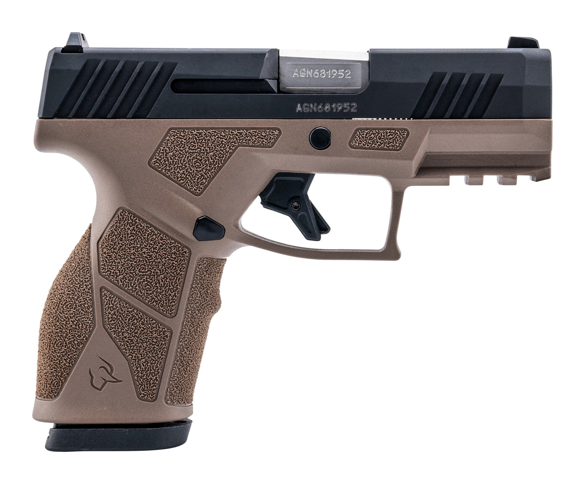 Taurus 1-GX2931B-10 GX2 9mm Luger 10+1 3.37" Matte Stainless Steel Barrel, Matte Black Serrated Stainless Steel Slide, Brown Polymer Frame w/Picatinny Rail, Polymer Grip