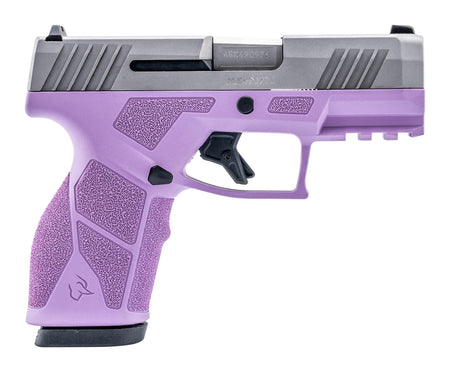 Taurus 1-GX2939LP GX2 9mm Luger 13+1 3.37" Matte Stainless Steel Barrel, Matte Serrated Stainless Steel Slide, Light Purple Polymer Frame w/Picatinny Rail, Polymer Grip