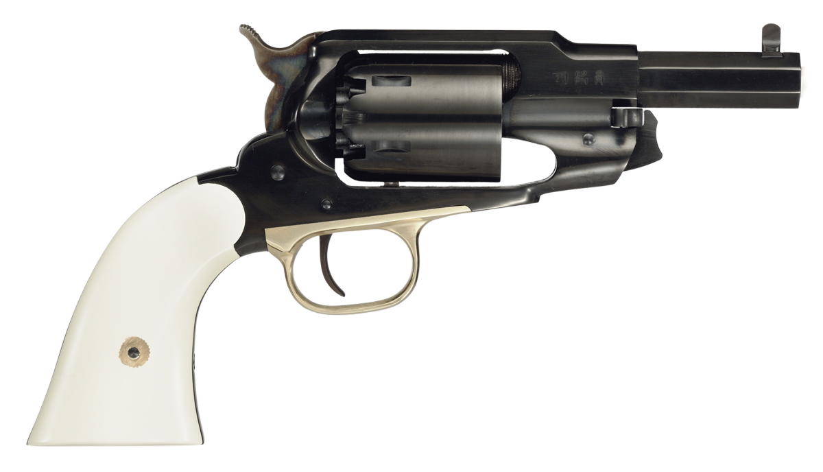 Pietta 1858 ACE Black Powder Revolver .44 Cal 3" Blued Barrel Walnut Grip White Finish